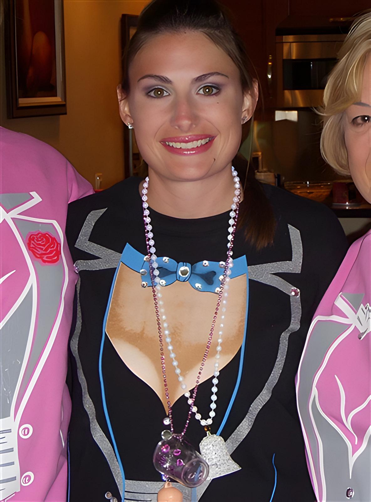 Ladies Las Vegas Style Tuxedo T-Shirt - Sophistication with a Touch of Allure