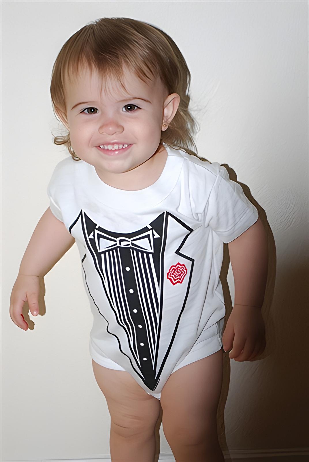 Classic Design Tuxedo Onesie for Infant/Toddler