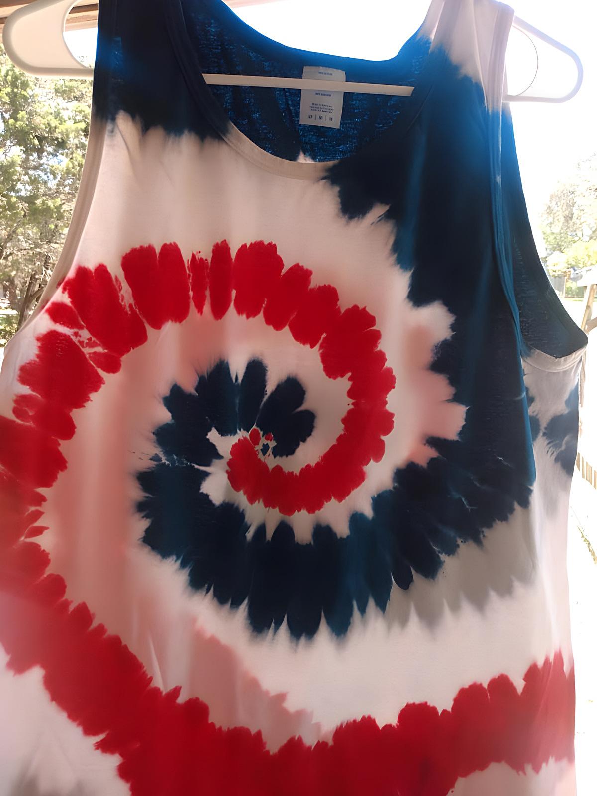 Patriotic Swirl Unisex Tie Dye Tank Top